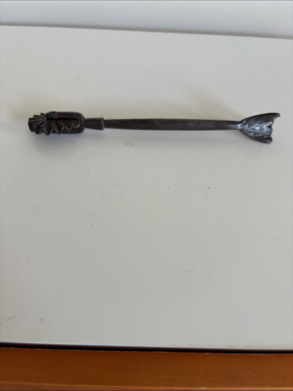 Antique Hand Forged Rustic Metal Pastry Cutter Wheel & Design Tool